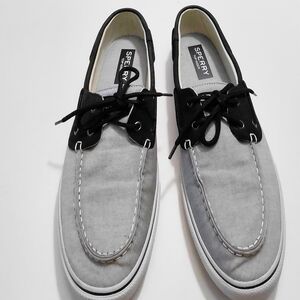 Sperry Top-Sider Two-Tone Gray & Black Men's Boat Shoes Size 13M